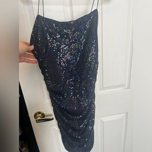 BP Sequin Rouched Bodycon Mini